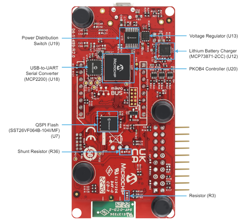 Microchip Technology WBZ351 Curiosityボード (EV19J06A)
